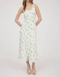The Workshop Studio - Floral Sleeveless Button Down Midi Dress