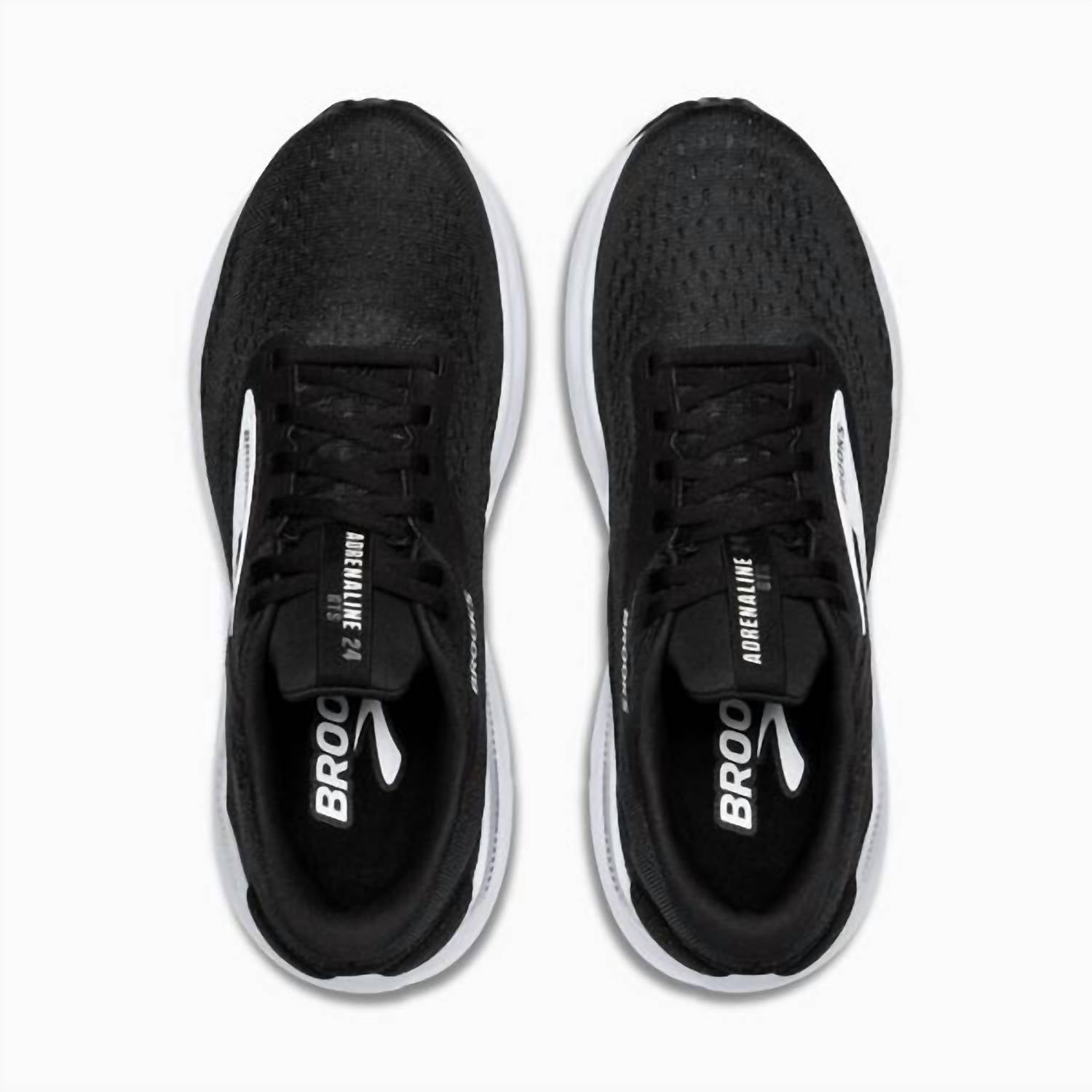 BROOKS Women's Adrenaline Gts 24 Running Sneakers in black white - women's shoe - view 4