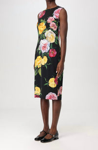 Dolce & Gabbana - Charmeuse calf-length sheath dress