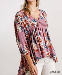 Umgee - Floral Babydoll Top