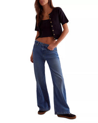 Free People - Stride Low Slung Wide Leg Jeans