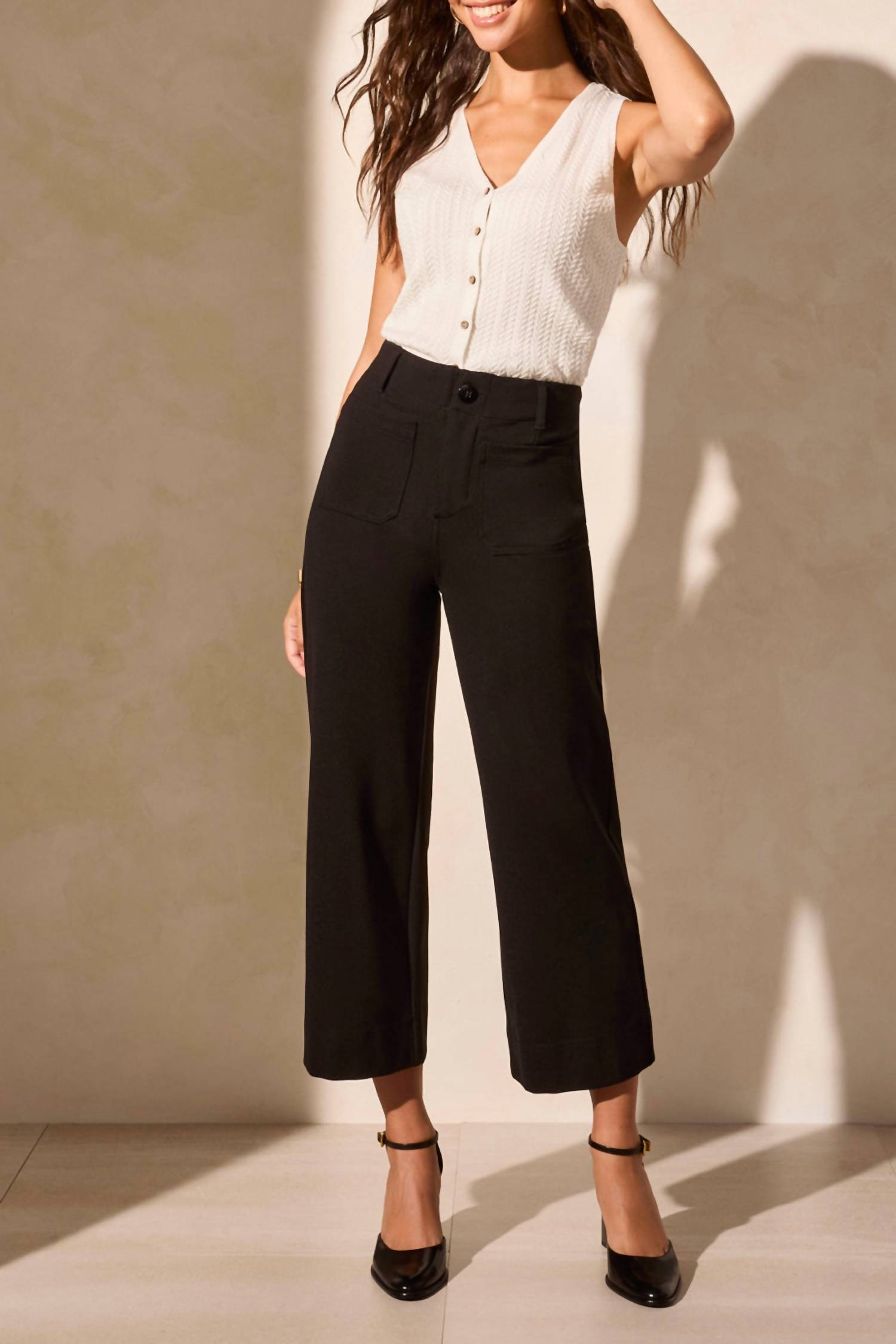Tribal - High Rise Capri Pant With Pockets