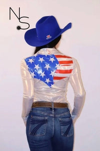 Neon Spur - God’s Country Western Pearl Snap Rodeo Shirt