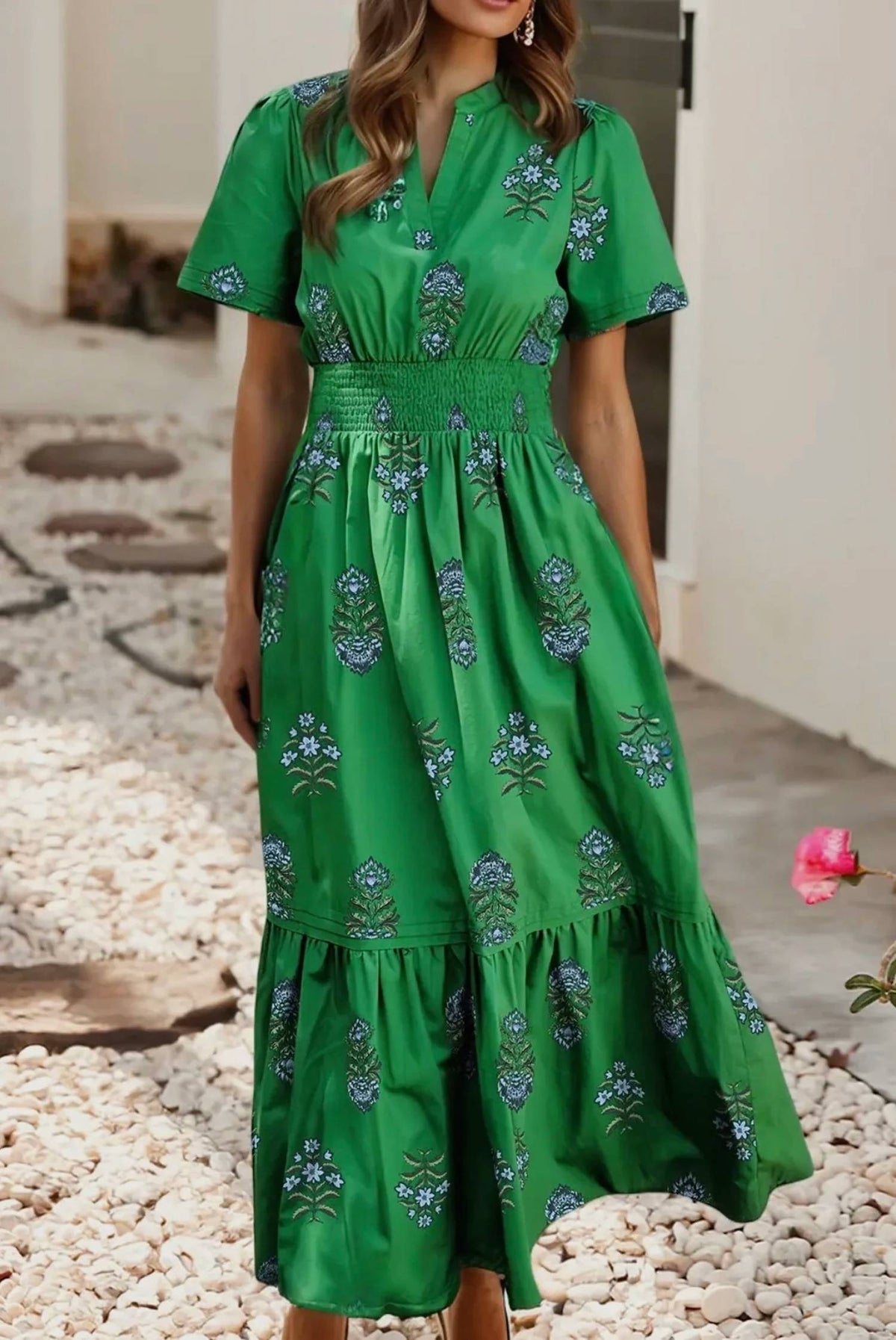 Little Daisy Closet - Sprig Poplin Maxi Dress