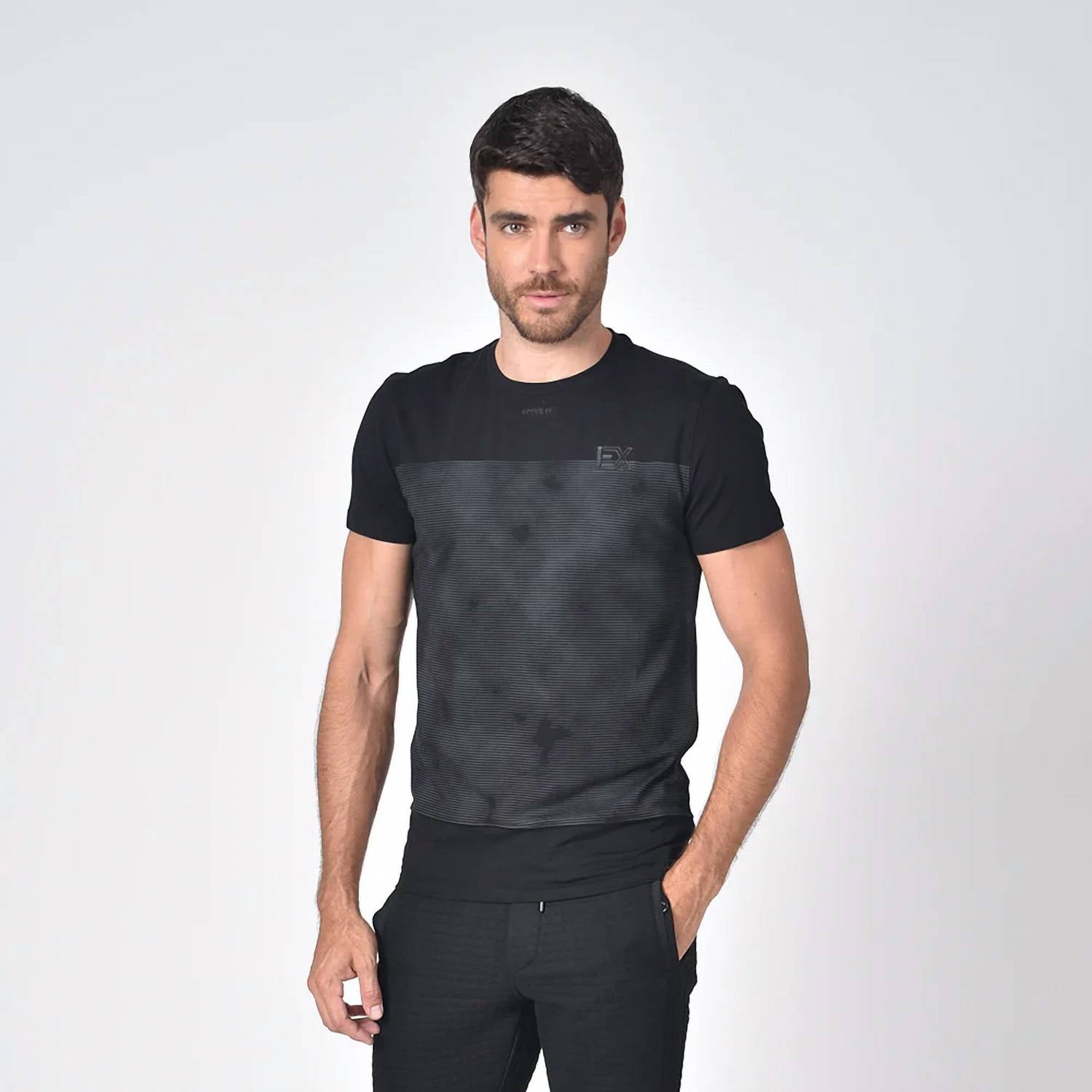 Eight X - Striped Crew Neck T-Shirt