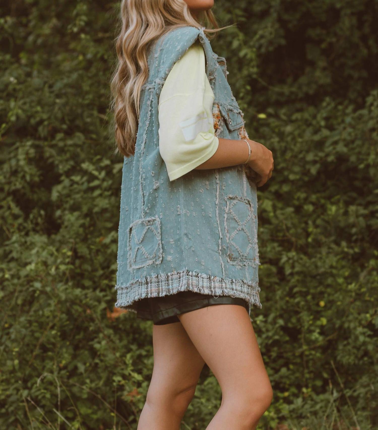 Pol - Cool it Patchwork Denim Vest