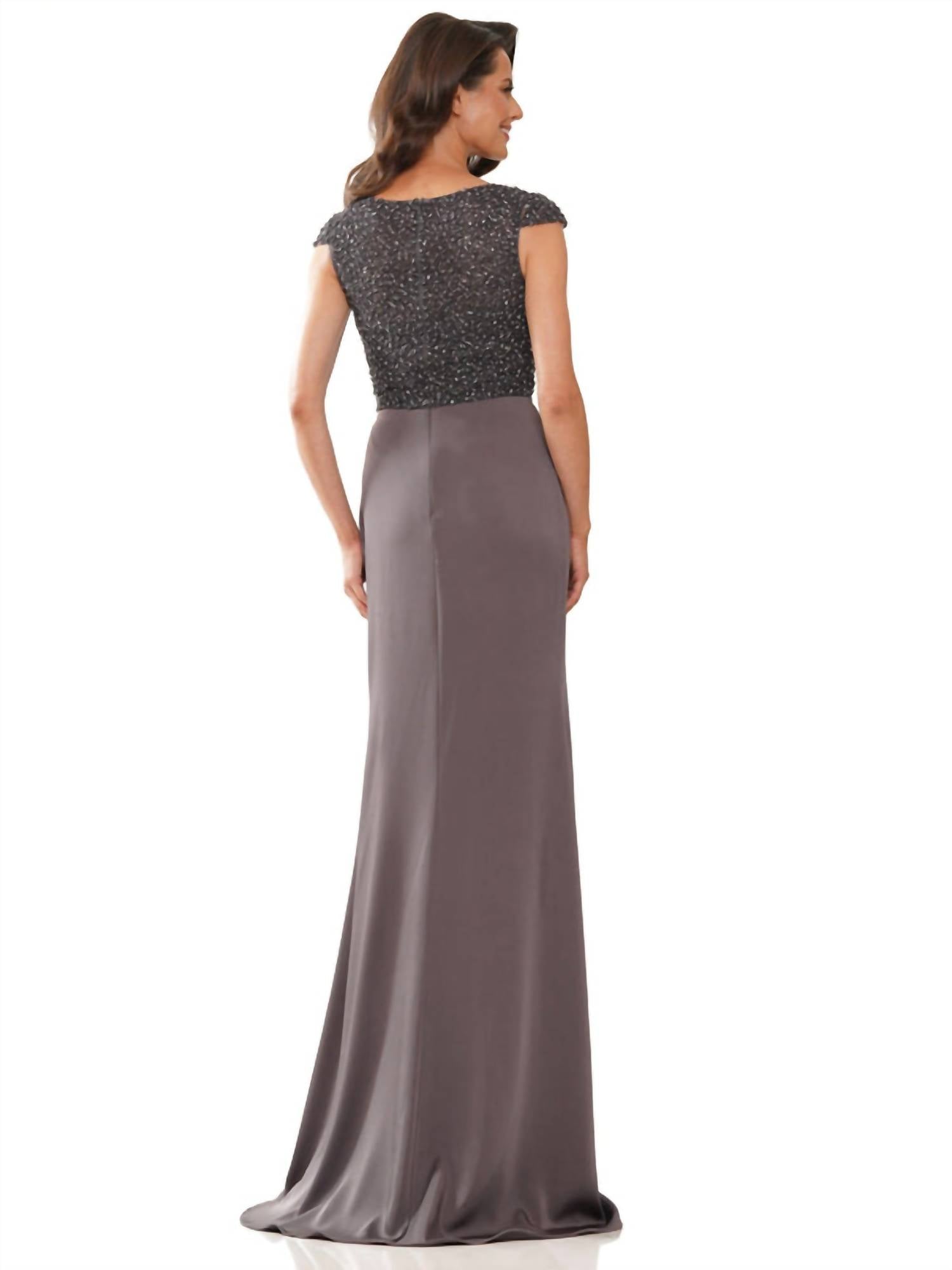 Colors Dress - Beaded Bodice Column Gown