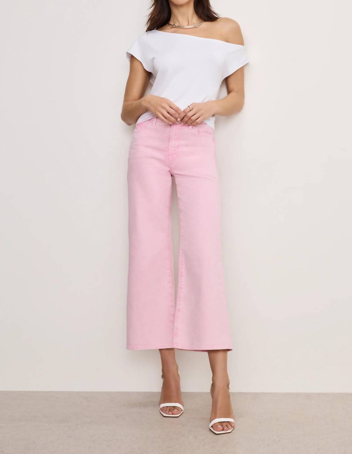 Good American - Good Waist Cropped Palazzo Jeans