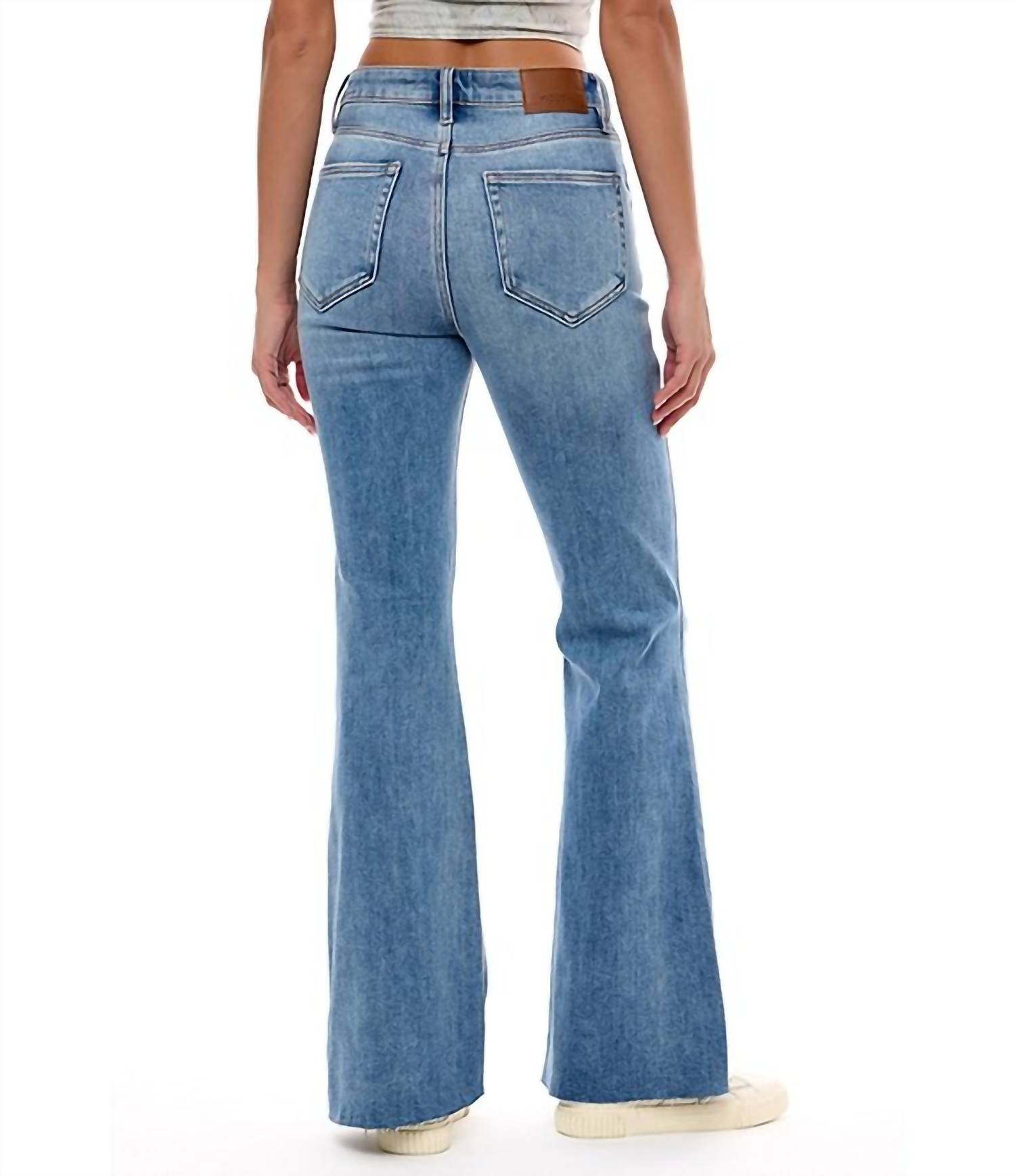Hidden - Happi Distressed Flare-leg Jeans