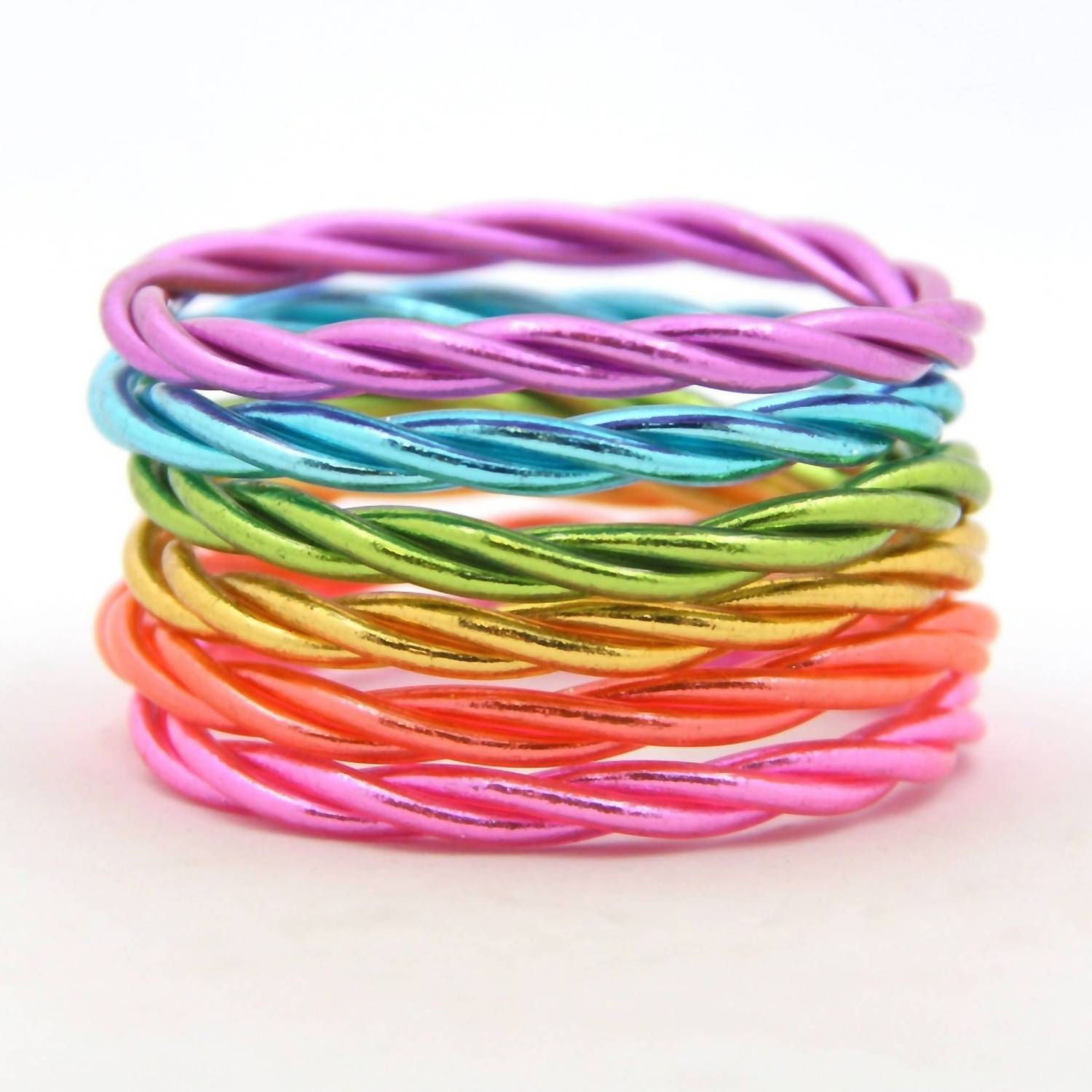 Woman Shops World - Women's Twisted Thai Buddhist Temple Mantra Bangle