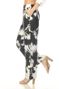 Joseph Ribkoff - Floral Satin Wide Leg Pants