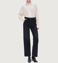 Bayeas Dylan Wide Leg Jeans in black - women's jeans