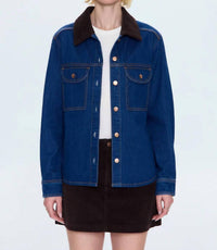 PISTOLA Devon Denim Shacket in infinity - women's jacket