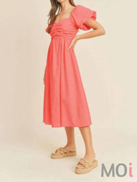 &Merci - Puff Sleeve Midi Dress