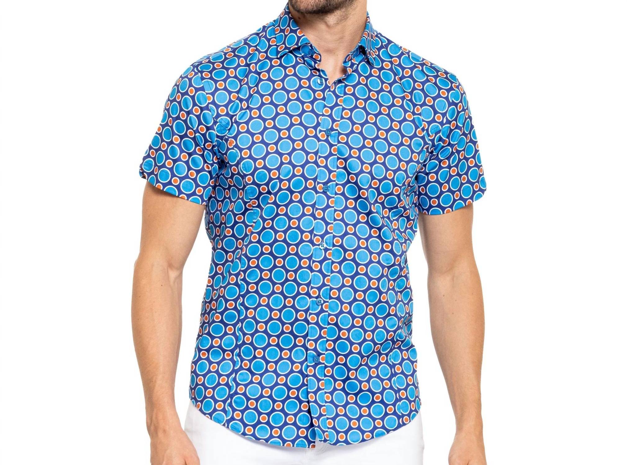 Eight X - Dippin Dots Short Sleeve Button Down Shirt