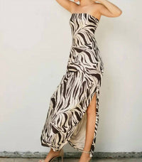 Dress Forum - Animal Print Chiffon Maxi Dress
