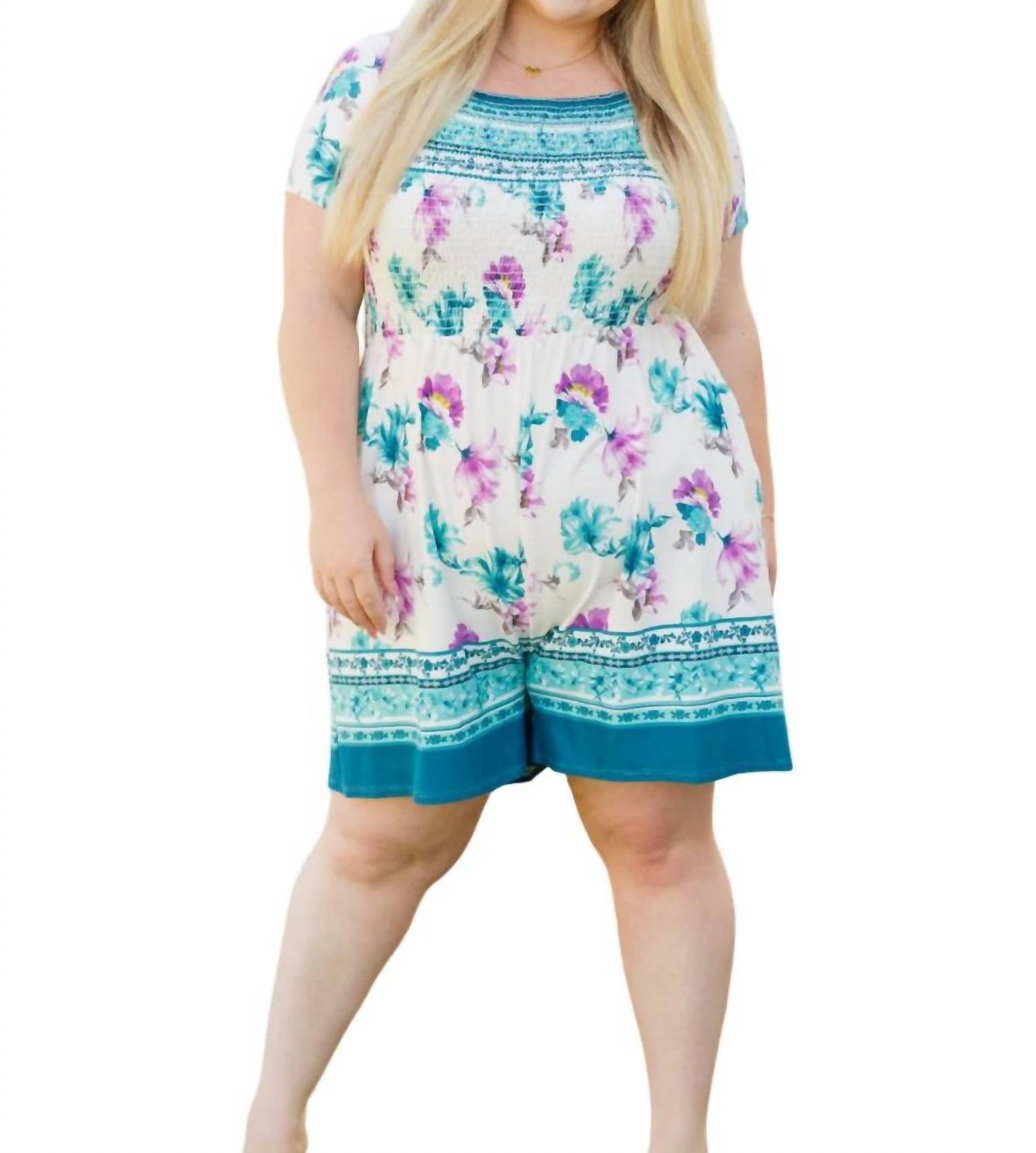 White Birch - Little Boho Moment Floral Romper