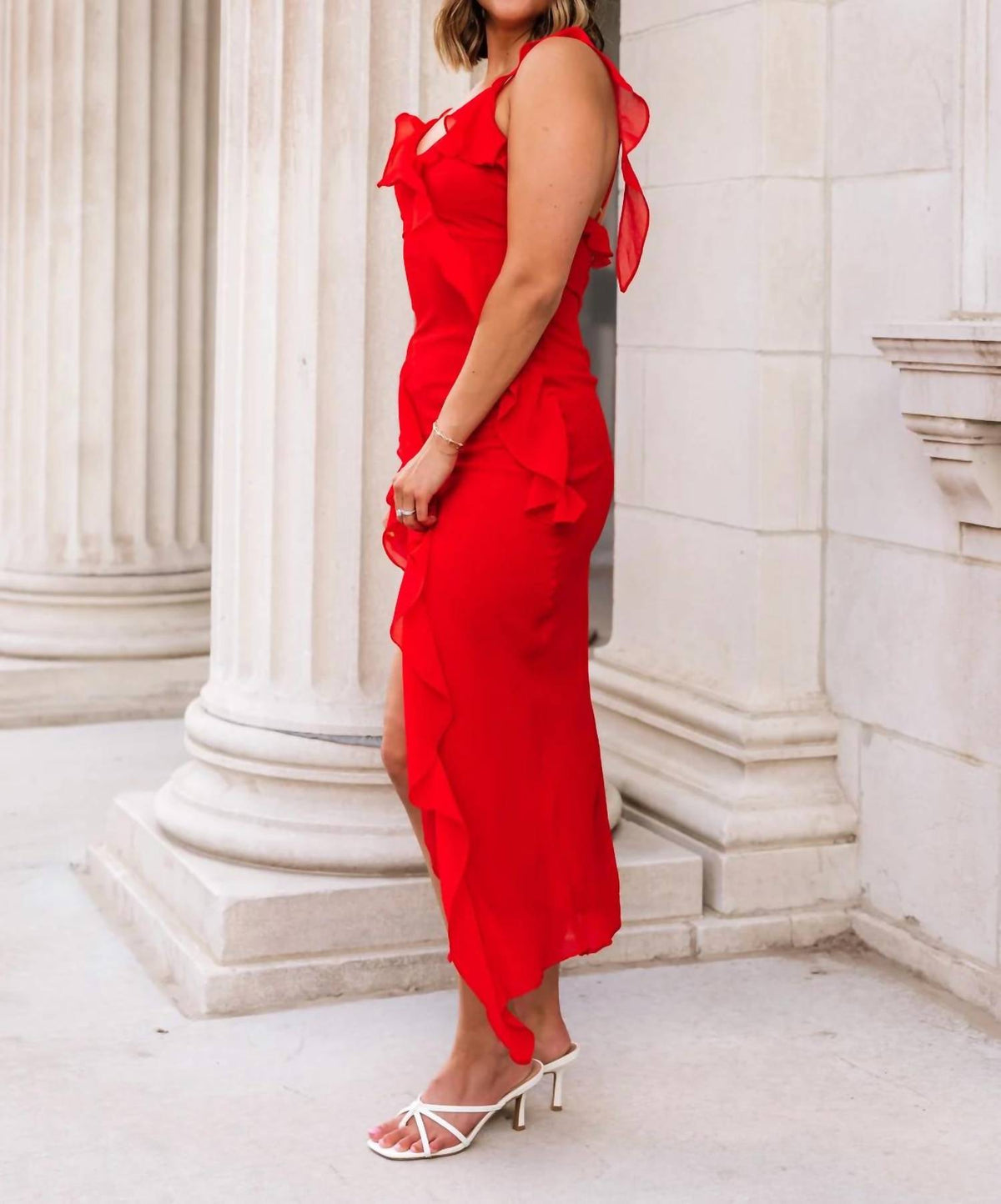 Dress Forum - Remi Ruffled Midi Dress