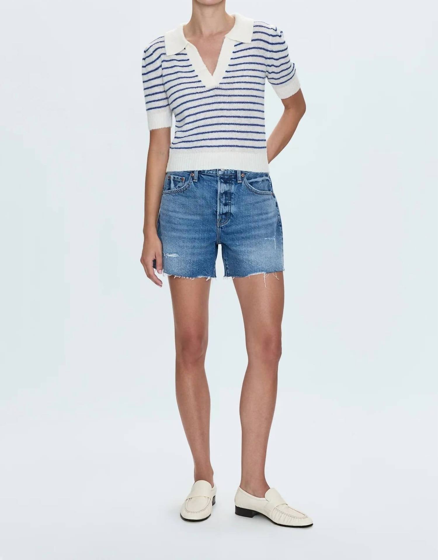 PISTOLA Andie High Rise Vintage Cut Off Short in thesis distressed - women's shorts