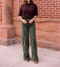 Free People We The Free Libre Wide Leg Jeans in olive - women's jeans - alternate view