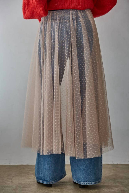 By Together - Mesh Swiss Dots See Through Skirt