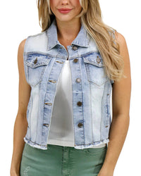 Grace And Lace - Soft Wash Denim Vest