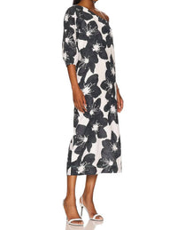 Something Navy - Floral One Shoulder Dress
