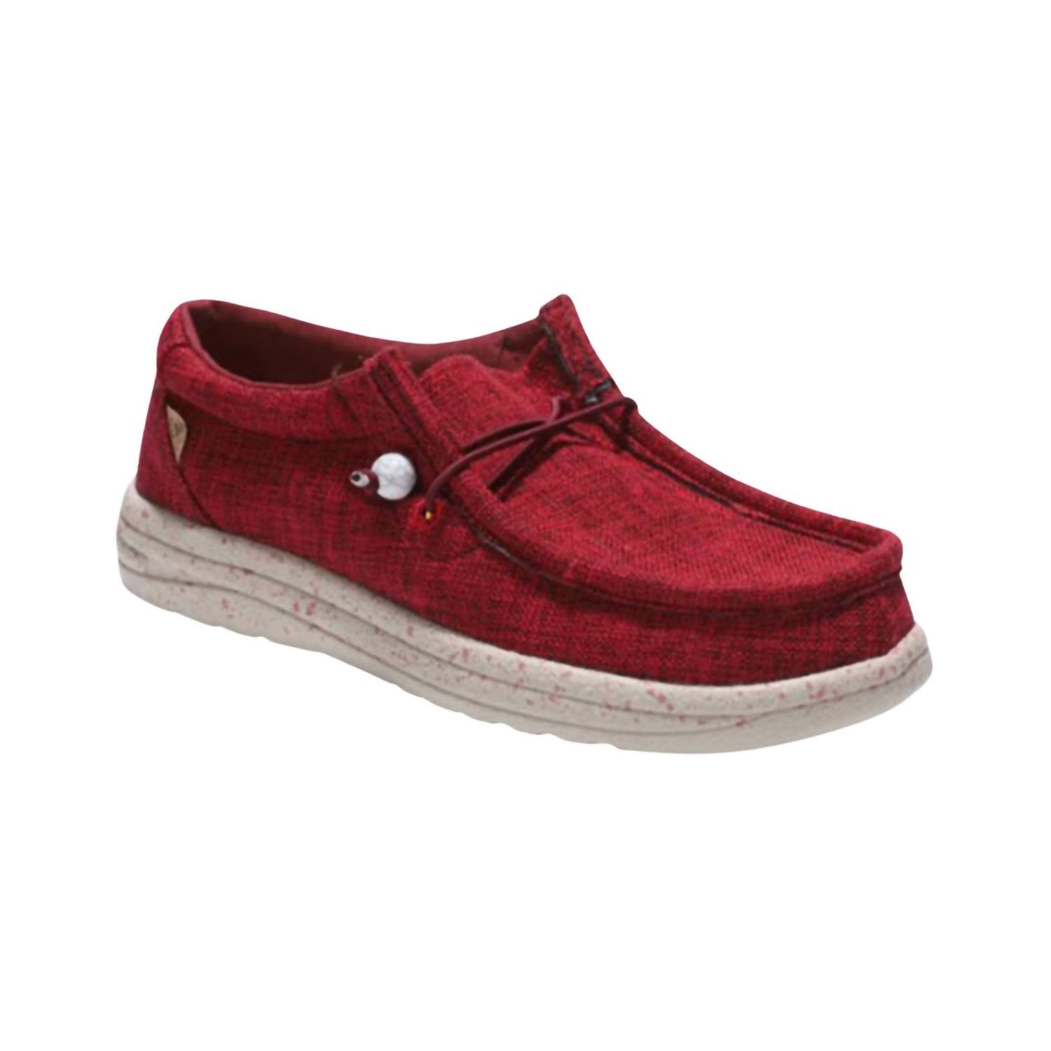 Lamo Women's Paula Casual Deck Shoe in burgundy - women's shoe