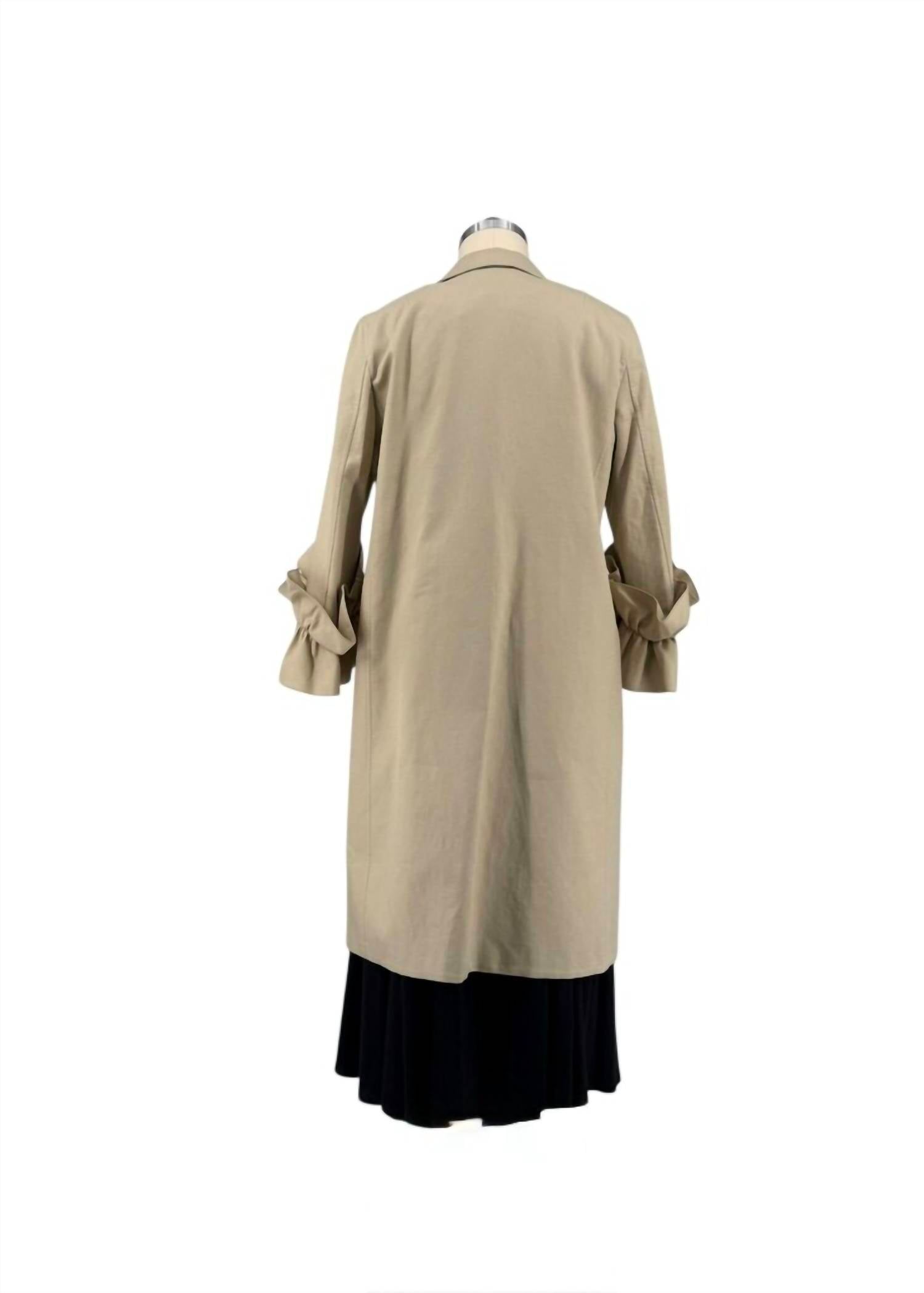 Lafayette 148 - Ruffle Sleeved Long Coat