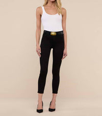 L'Agence Margot Cropped Skinny Jean in noir - women's jeans