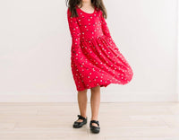 Kickee - Kid's Long Sleeve Twirl Dress With Pockets