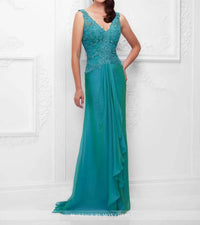 Montage By Mon Cheri - Sleeveless Two-Tone Gown