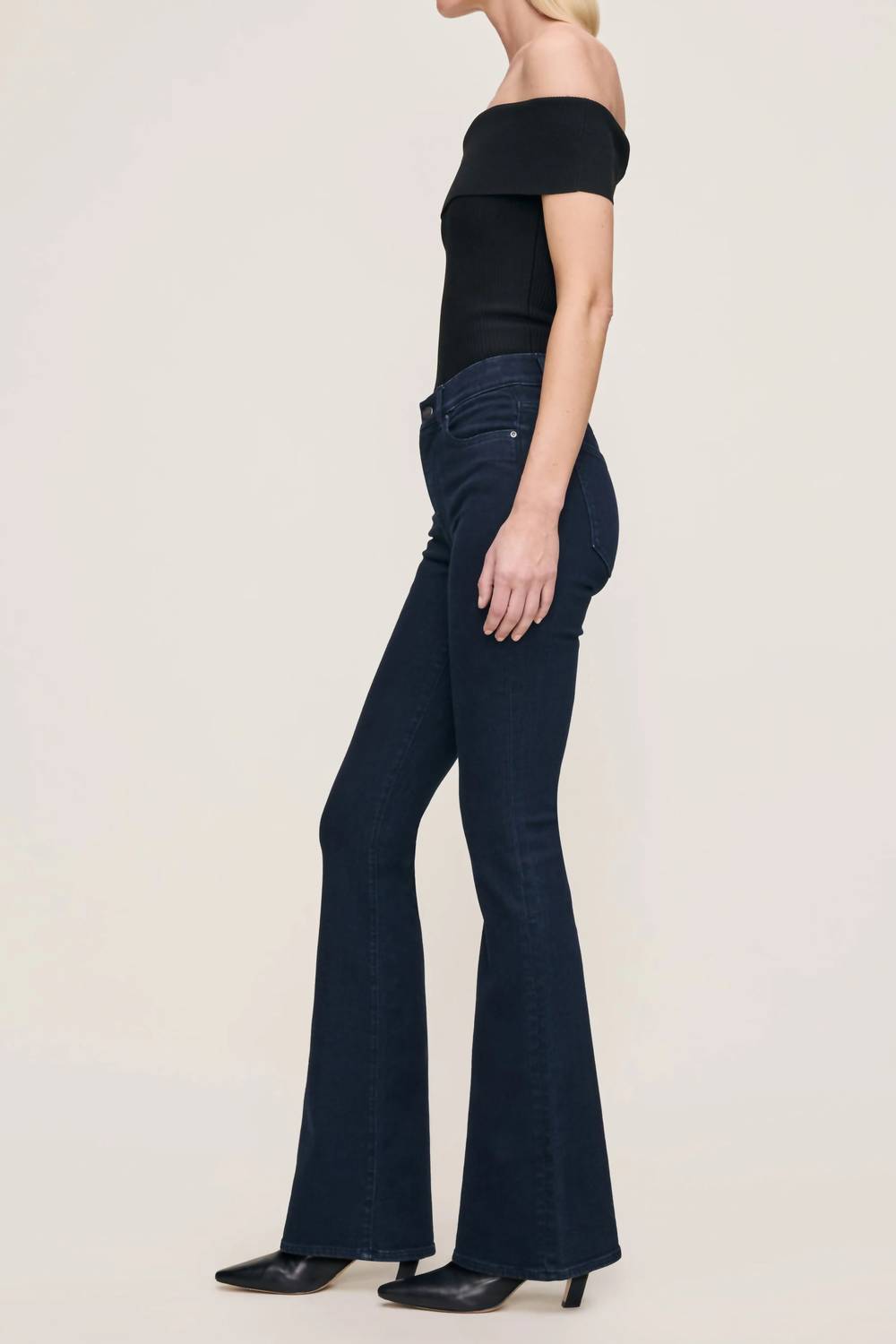 DL1961 - Women's Bridget High Rise Bootcut Jeans in flatiron - women's jeans - detail view