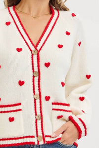 Sweet Lovely By Jen - SWEET VALENTINE HEART CARDIGAN