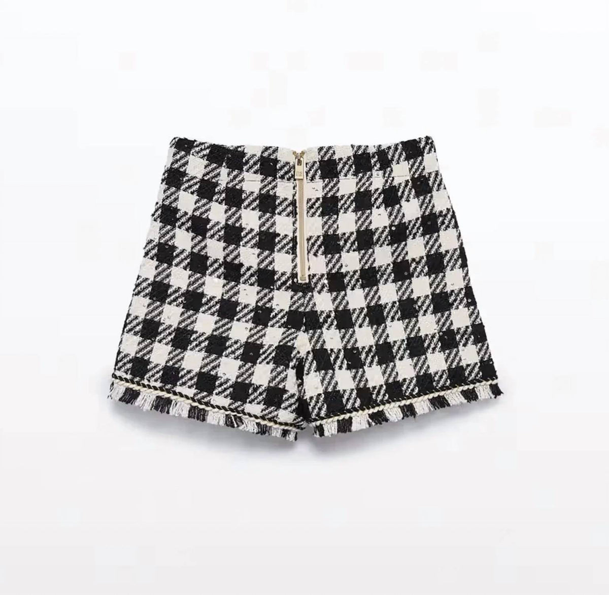 Abel & Lula - Girl's Sequins Checked Bermuda Shorts