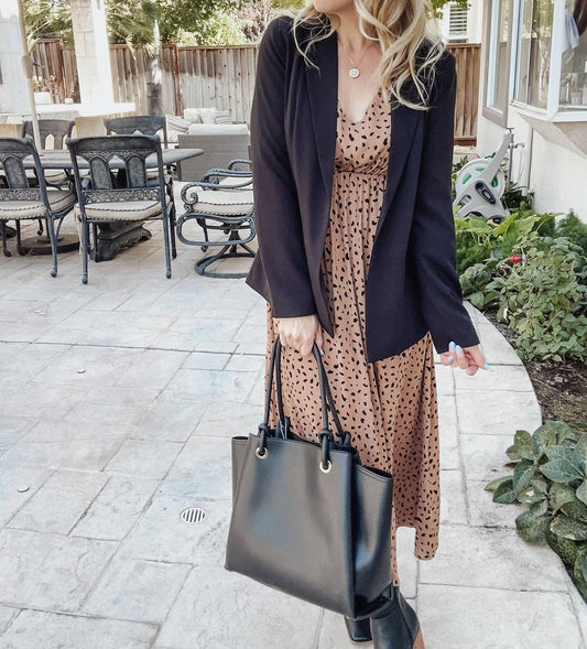 Gilli - Abstract Side Cut Out V-neck Midi Dress