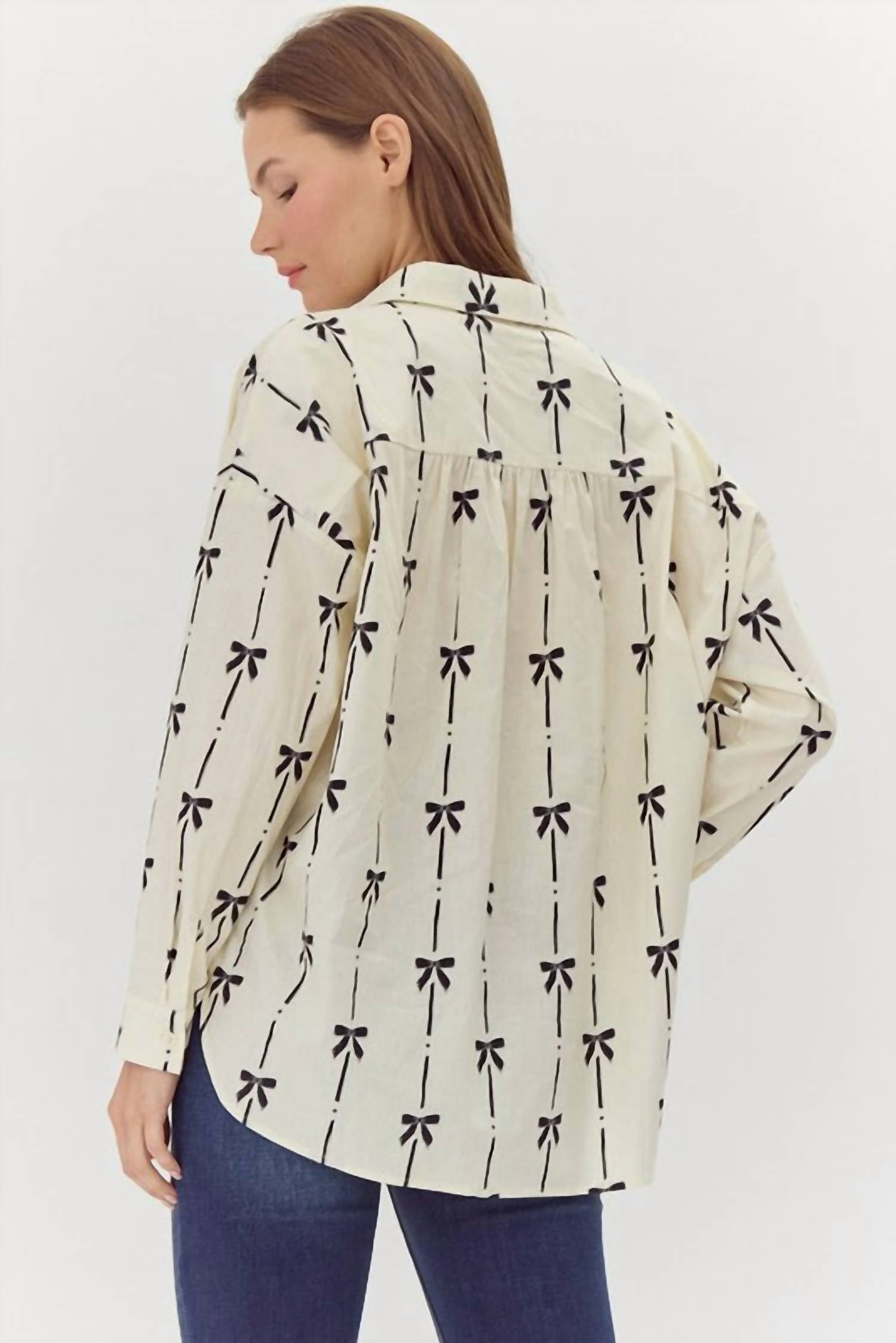 Jodifl - Bow Button-up Shirt