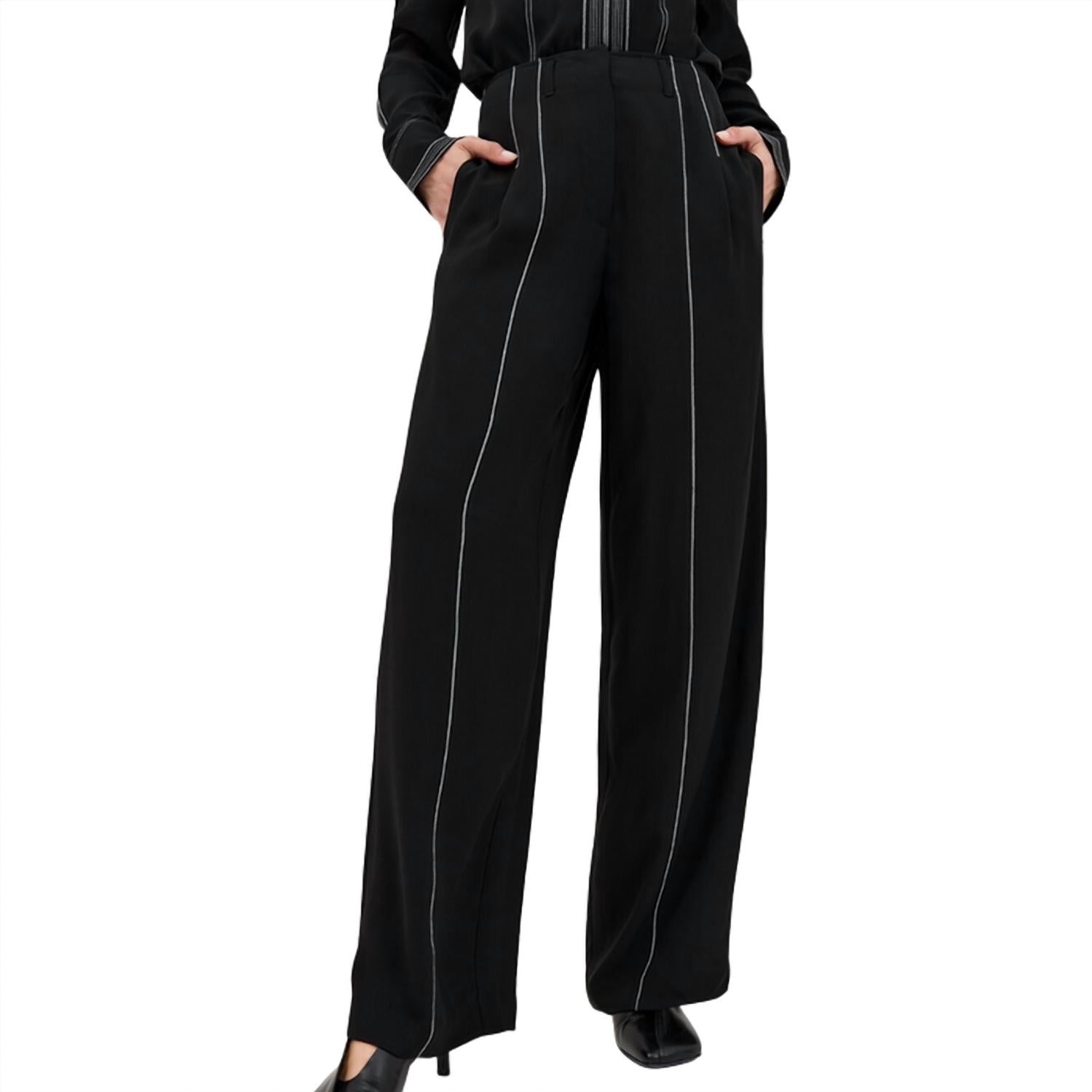 Ulla Johnson Delvine Pants in noir - women's pants - detail view