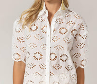 Miss June Paris Women's Mira Shirt in white - women's shirt - alternate view