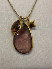 Pippa Small Jewellery - 18k Double Colette Set Pendants With Star On Cord