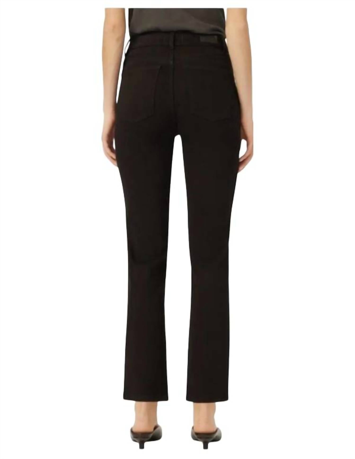 DL1961 - Women's Patti Straight Jeans in black peached - women's jeans - detail view