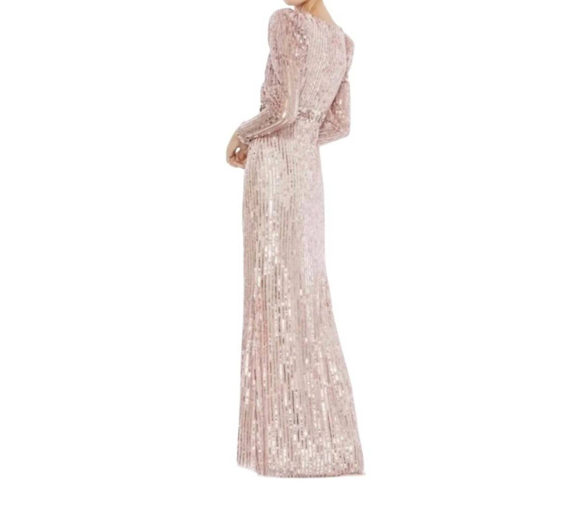 Mac Duggal - Women's Sequin Puff Sleeve Gown