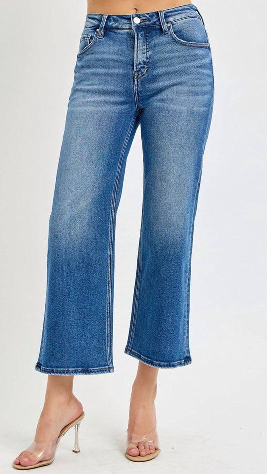 Risen - Mid Rise Tummy Control Wide Jean