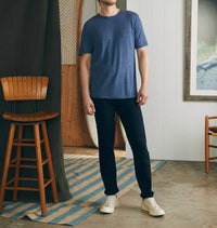 Faherty - Short Sleeve Vintage Chambray Tee