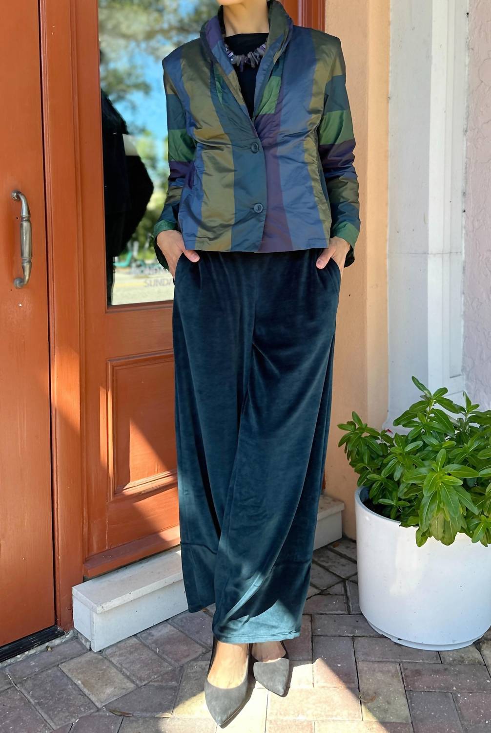 Luukaa - Velvet Wide Leg Pants