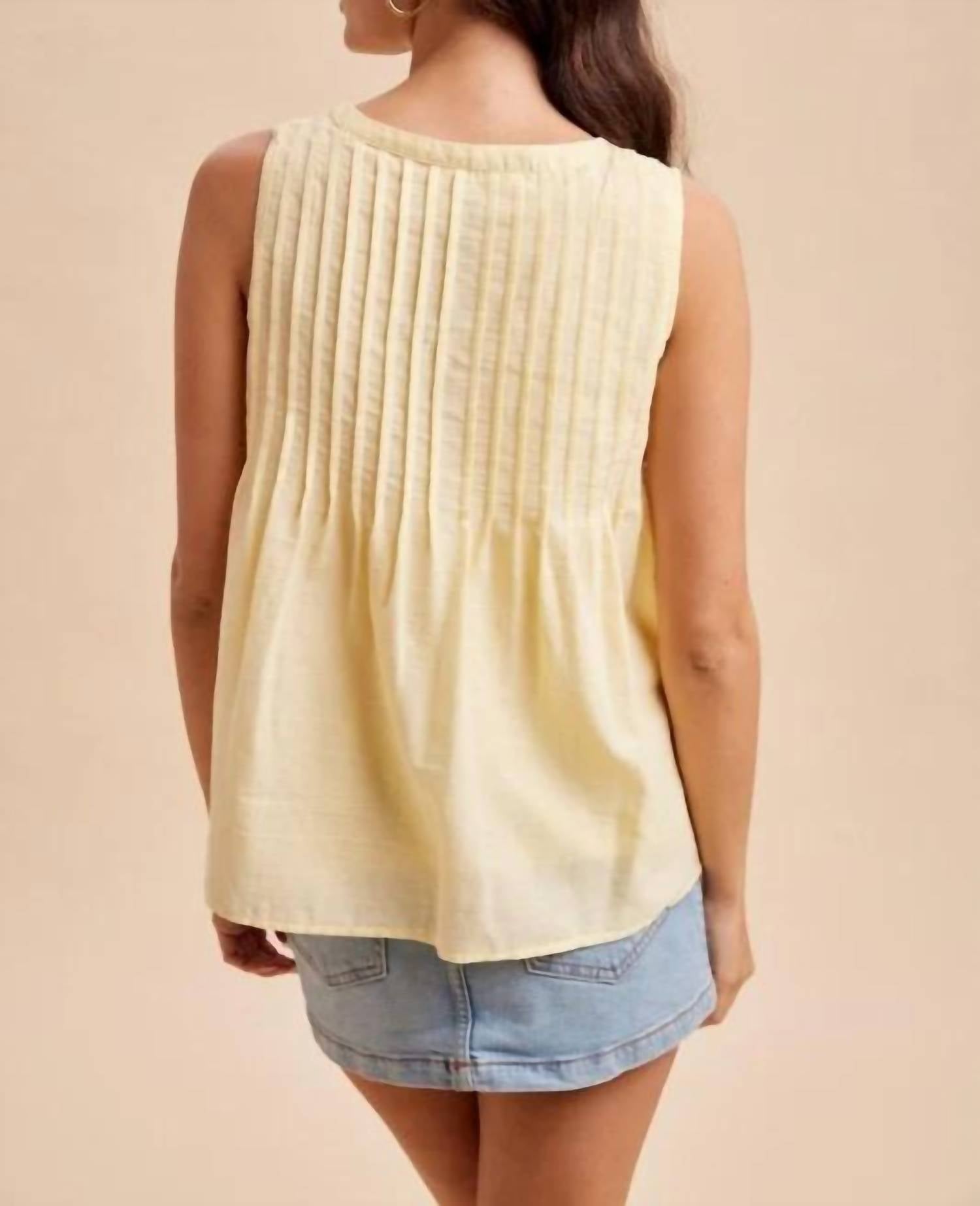 In-Loom - Pintuck Cotton Blouse