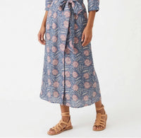 SOLEIL DE MER Rosey Maxi Dress in blue pink - women's dress