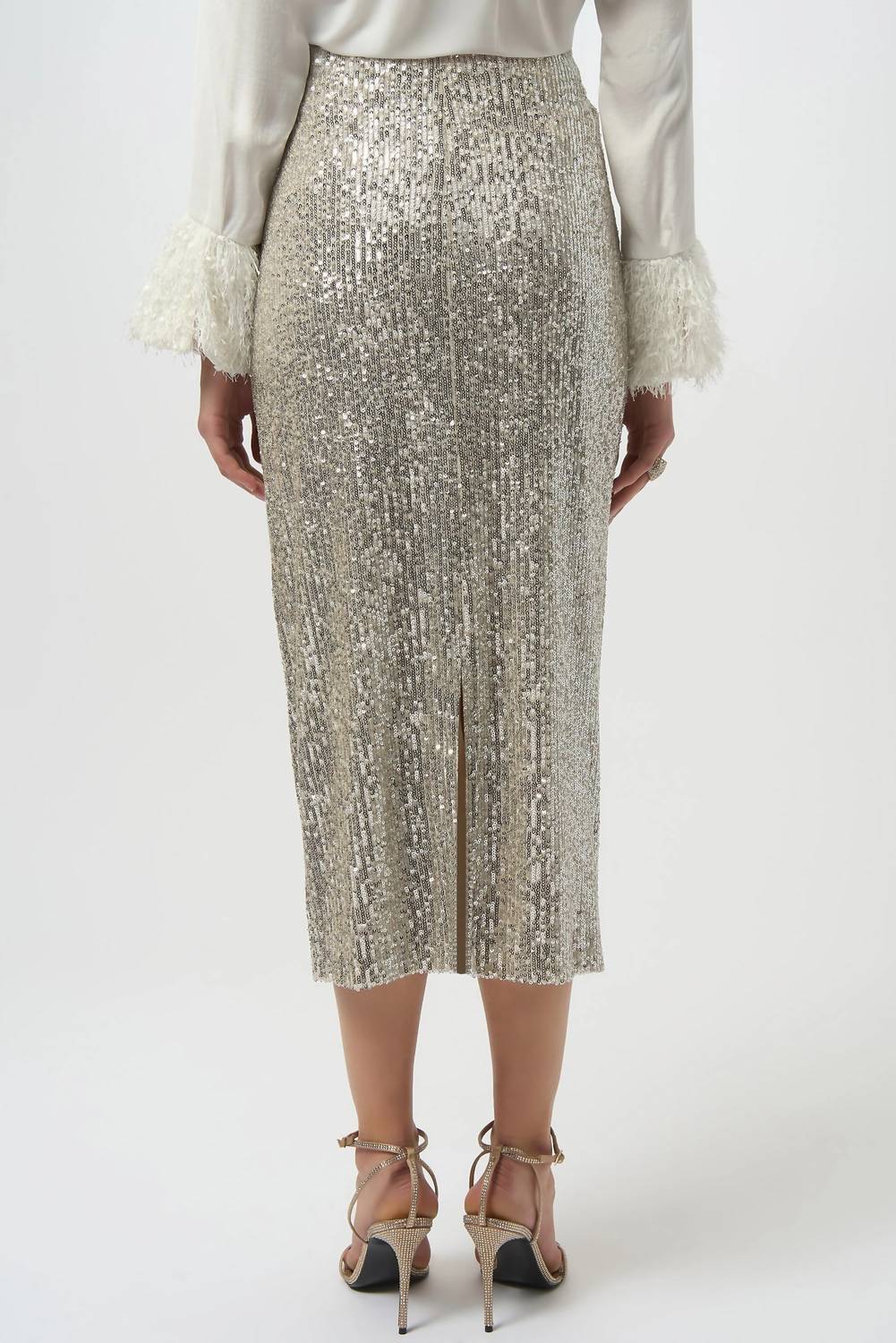 Joseph Ribkoff - Sequined Pull On Midi Pencil Skirt