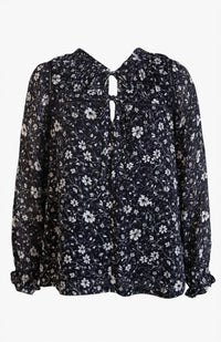 Able - Annette Tie Blouse - black - blouses - clothing