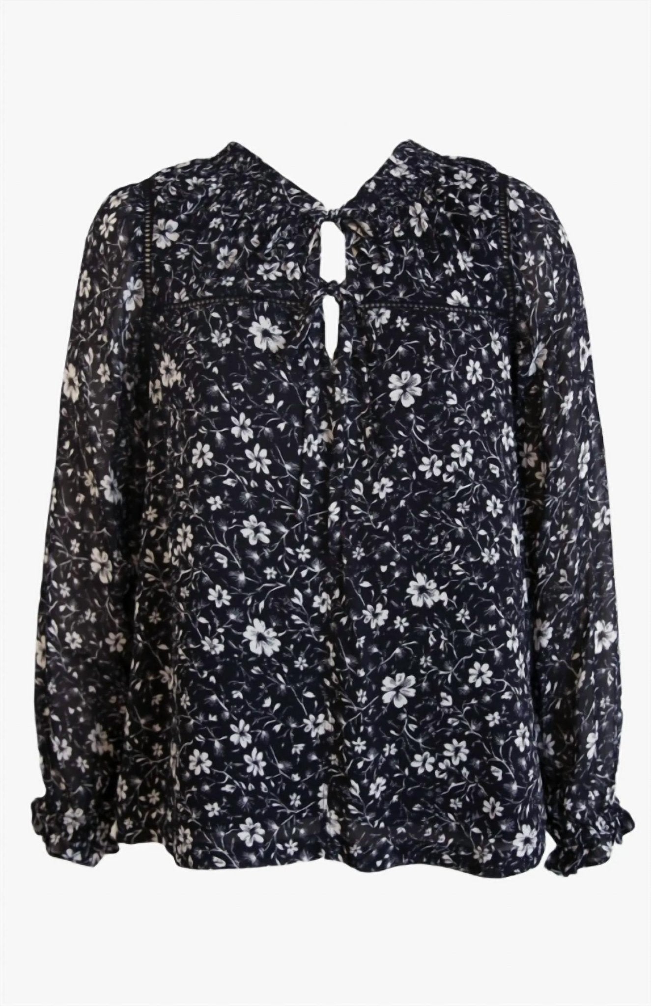 Able - Annette Tie Blouse - black - blouses - clothing